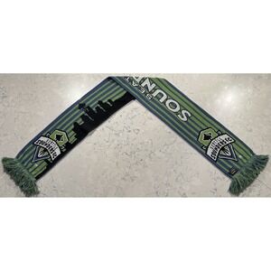Seattle Sounders FC Ruffneck Scarf OS Green Blue MLS Soccer Skyline Reversible